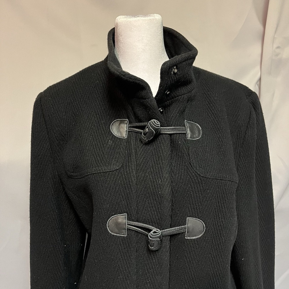 Talbots Wool‎ Jacket Womens 10 Italian Fabric Lined Toggle Classic Winter Preppy